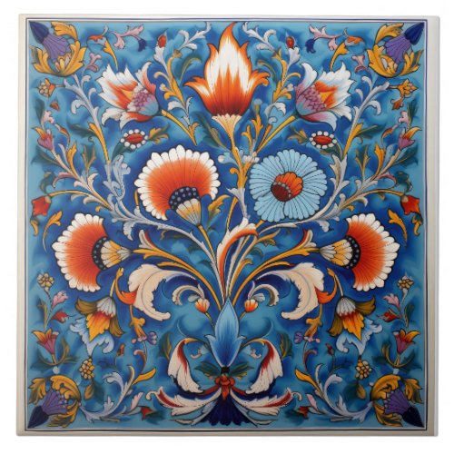 floral turkish ceramic tile