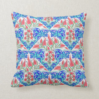 Floral Turkish Tile Design Throw Pillow