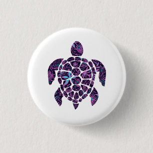 Floral Turtle Button