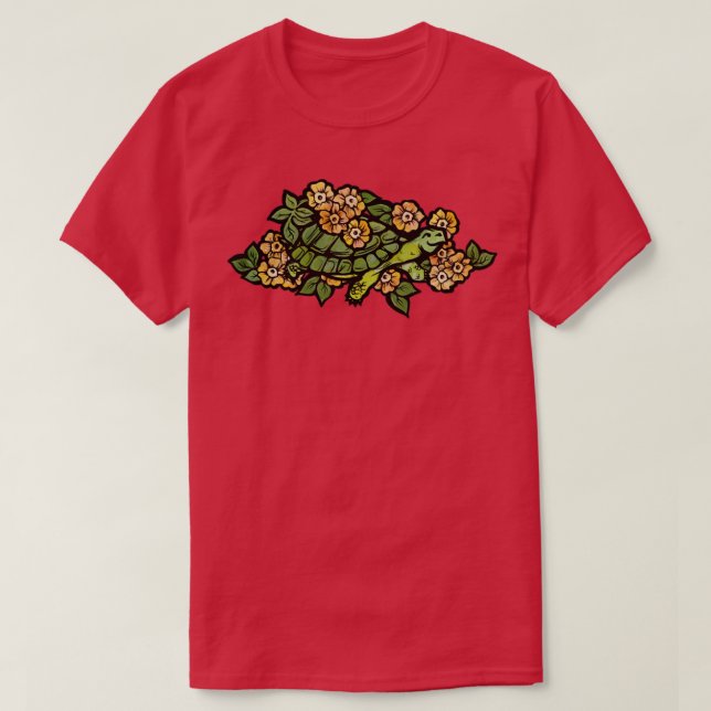 Floral Turtle T-Shirt (Design Front)