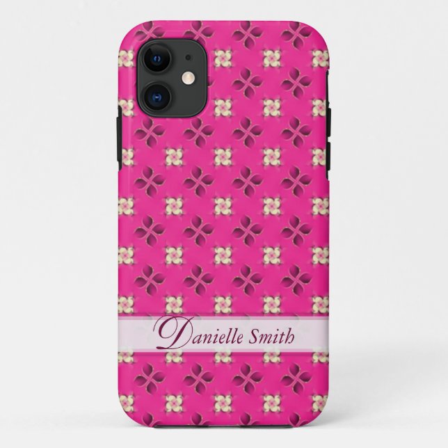 Floral Twist Pink Classic Pattern iPhone 5 Case (Back)