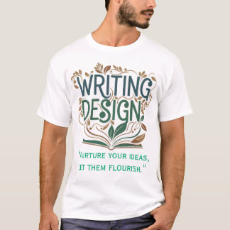 Floral Typography Writing & Creativity Notebook T-Shirt