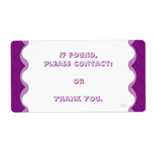 Floral U Pick Color/Lost & Found Personal Item Label