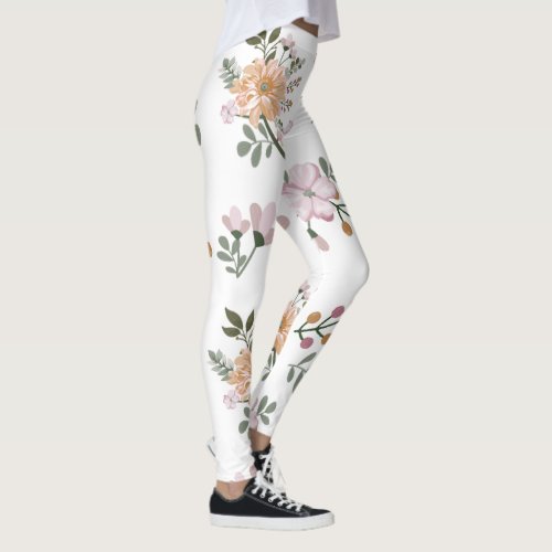 Floral Ultra_stretch ecopolyester spandex Leggings