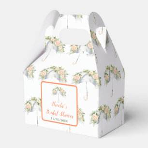 Floral Umbrella Bridal Shower Favor Boxes
