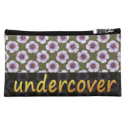 Floral Undercover Blue Flowers On Any Color Cosmetic Bag at Zazzle