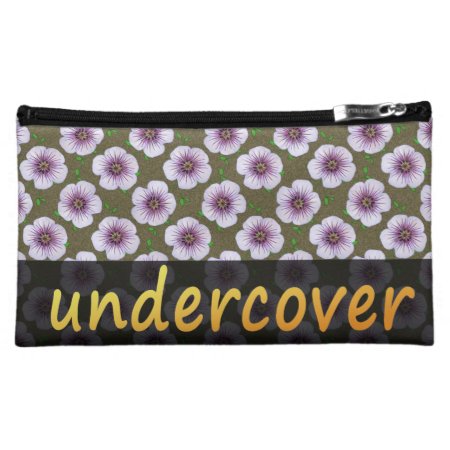 Floral Undercover Blue Flowers On Any Color Cosmetic Bag