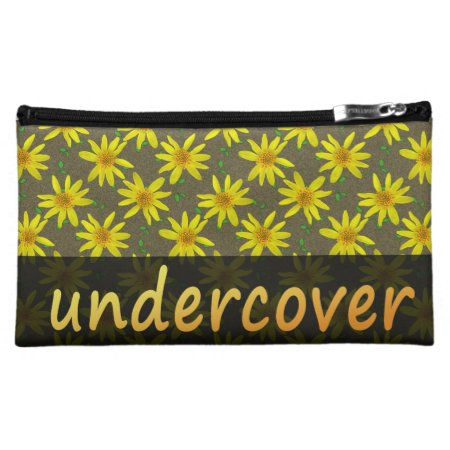 Floral Undercover Yellow Flowers On Any Color Cosmetic Bag