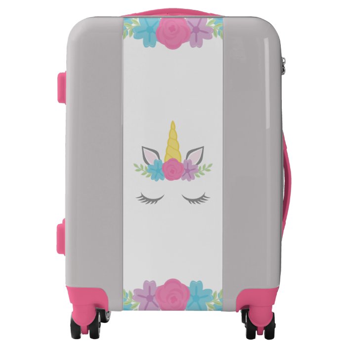 luggage with flowers