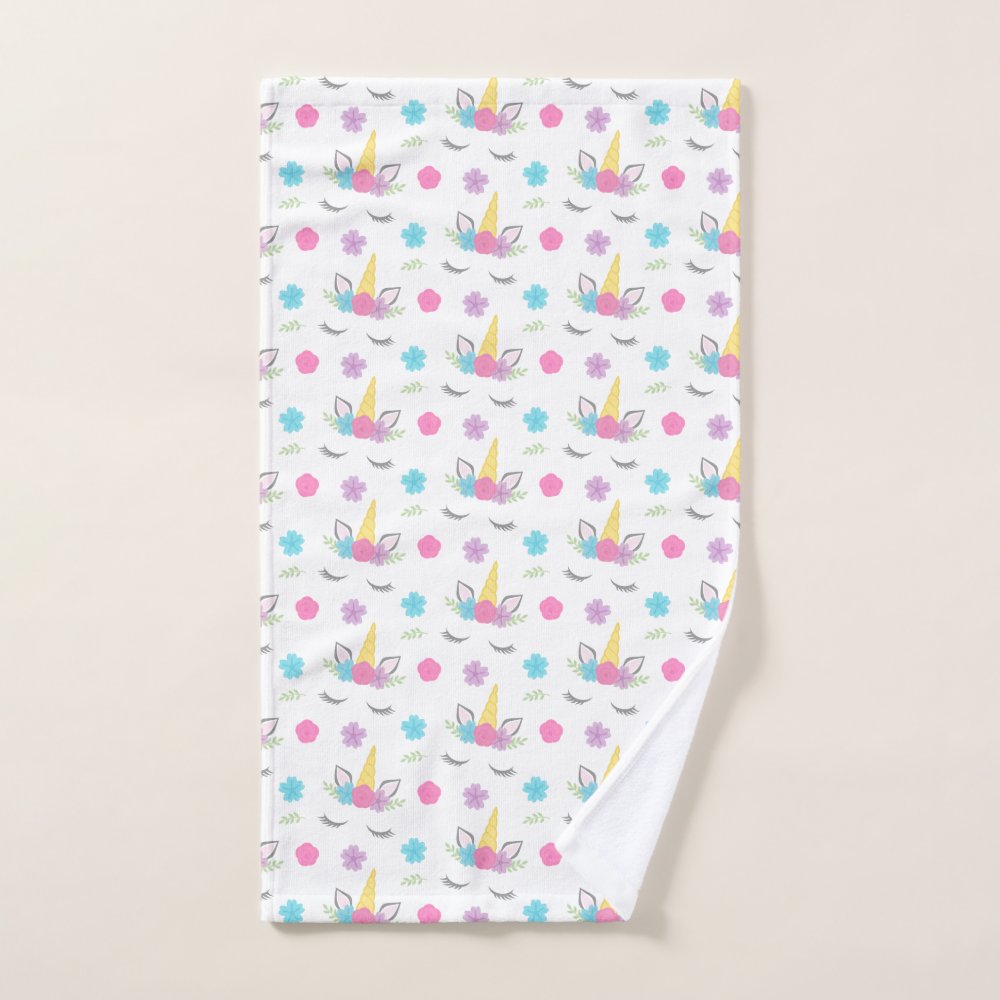 floral-unicorn-face-pattern-kids-bath-towel-set-sold-by-female-shelby