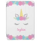Floral Unicorn Face Personalized Kids iPad Air Cover Floral Unicorn Face Personalized Kids iPad Air Cover