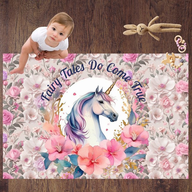 Floral Unicorn Fairy Tale Rug (Creator Uploaded)