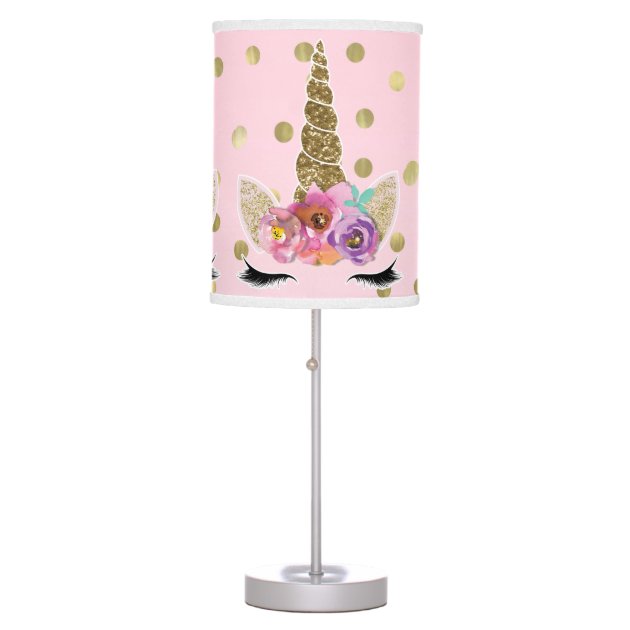 gold glitter table lamp