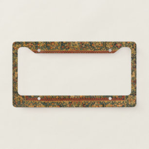 Floral Unicorn Motif License Plate Frame