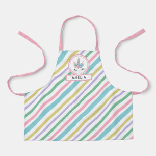 Floral Unicorn & Pretty Stripes Apron
