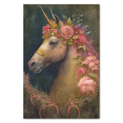 Floral Unicorn Tissue Paper