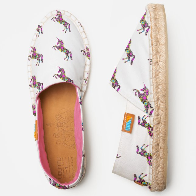 Floral Unicorns Espadrilles (Side)