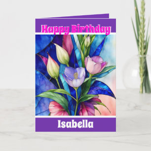 Floral Unique Modern Elegant Collection Card