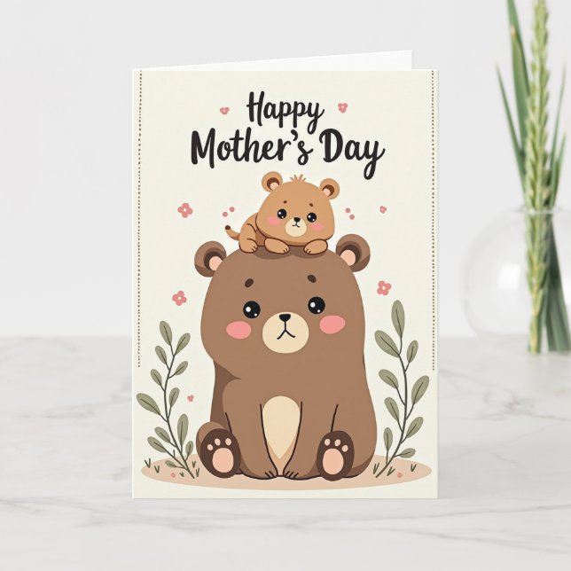 Floral Ursine Mother Card (Front)