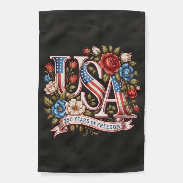Floral USA Semiquincentennial Garden Flag (Front)