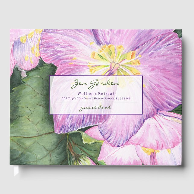 Floral Vacation Rental Guest Book (Front)