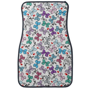 Floral Valentine Pattern Car Mat