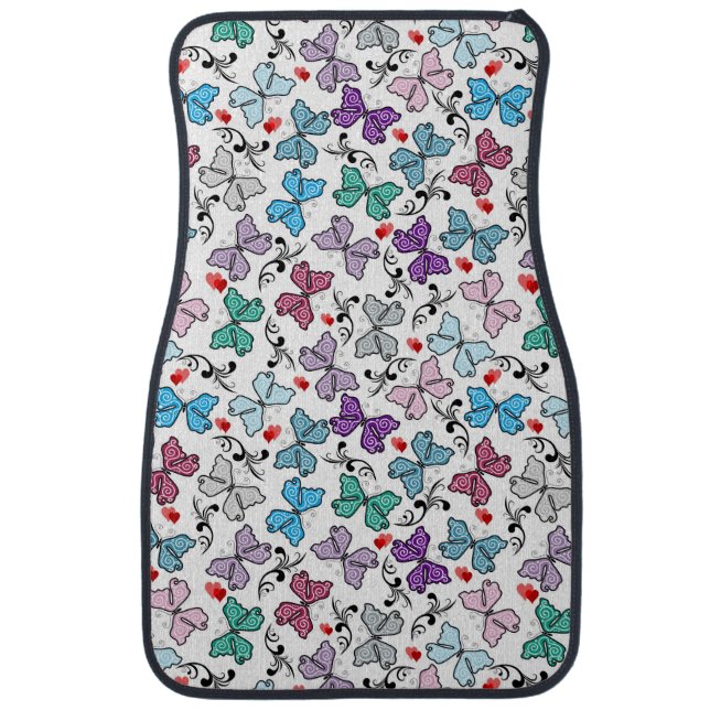 Floral Valentine Pattern Car Mat (Front)