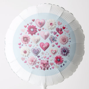 Floral Valentine's Day heart Balloon