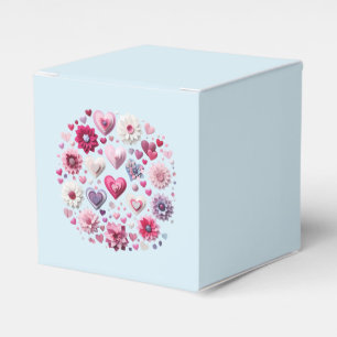 Floral Valentine's Day Heart Favor Boxes