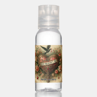 Floral Valentine's Day heart Hand Sanitizer