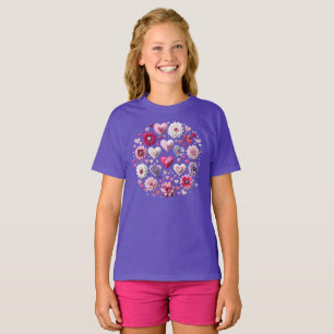 Floral Valentine's Day Heart T-Shirt