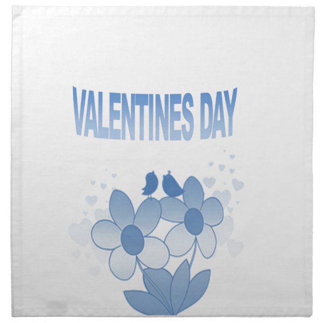 Floral Valentines Day Napkin (Front)
