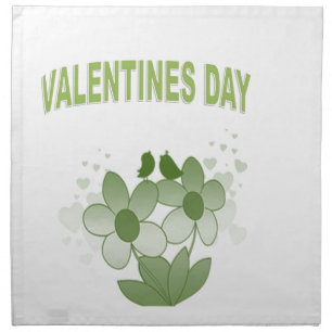 Floral Valentines Day Napkin