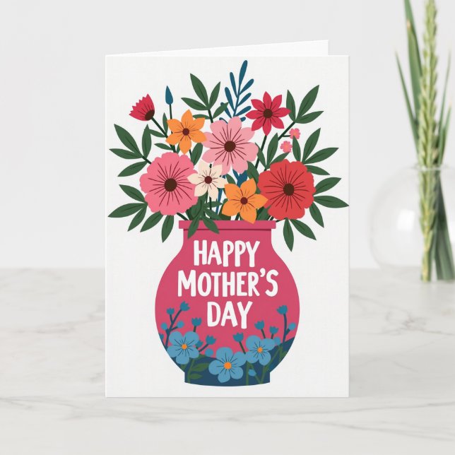 Floral Vase Gratitude Card (Front)