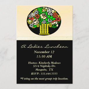 Floral Vase Ladies Invitation