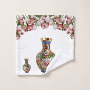 Floral Vase Victorian Bathroom Towel Sets