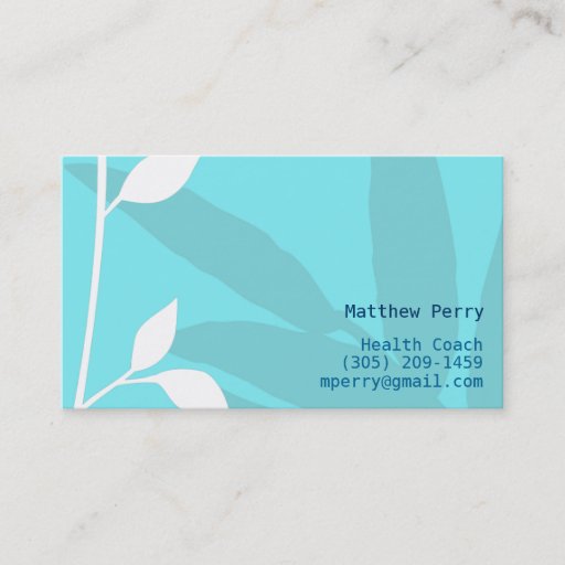 Customizable Floral vi business card