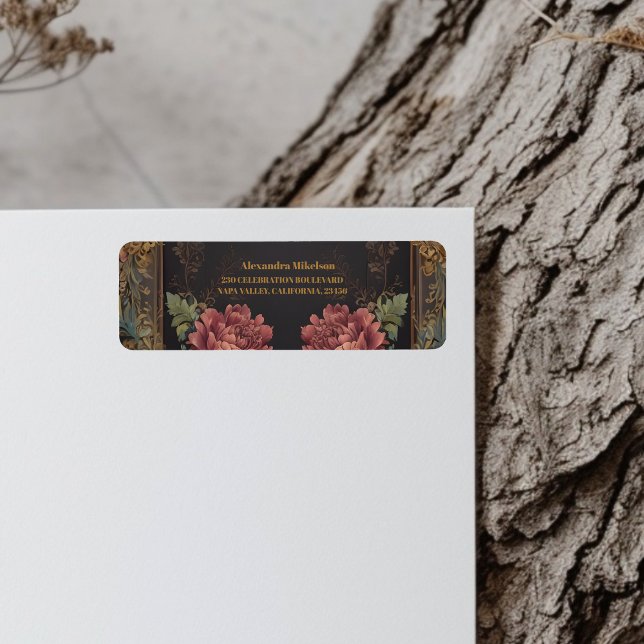 Floral Victorian Gothic Bridal Shower Label (Creator Uploaded)