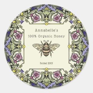 Floral Victorian Honey Label Personalize