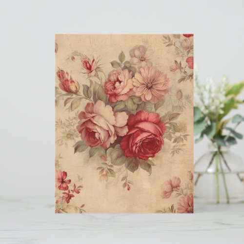 Floral Victorian Scrapbook Journaling Paper