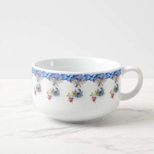 Floral Victorian  Soup Mug