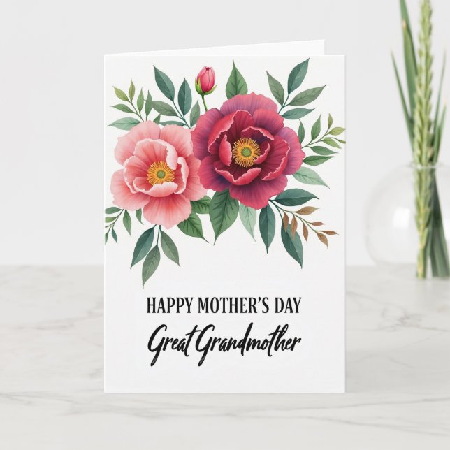 Floral Vignette Mothers Day Card (Front)