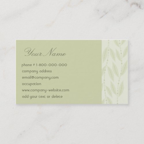 Floral Vine Business Card