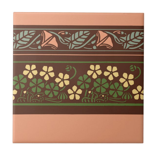 Floral Vine Ceramic Tile (Front)
