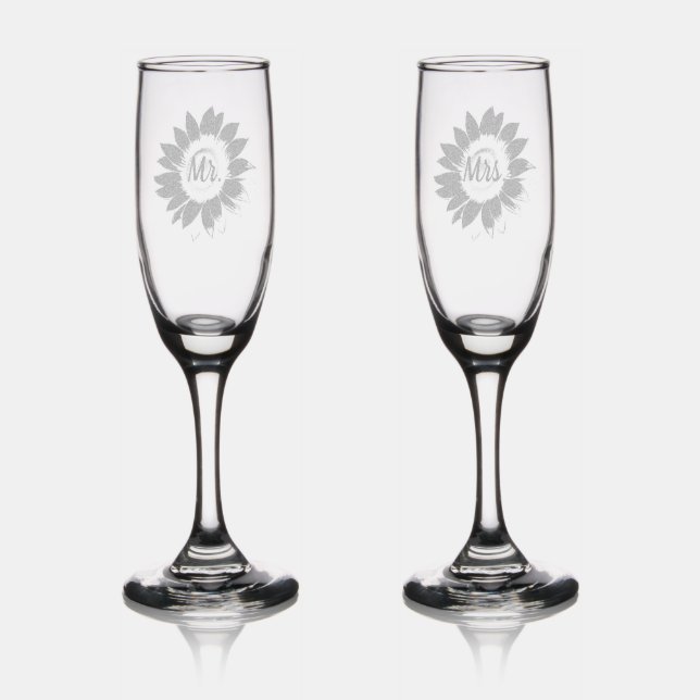 Floral Vine Champagne Flute (Glassware)