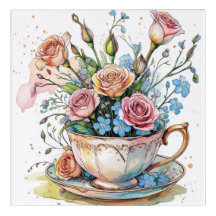  Floral Vine Pattern – Watercolor Boho acrylic art