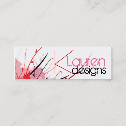 floral vine skinny business card