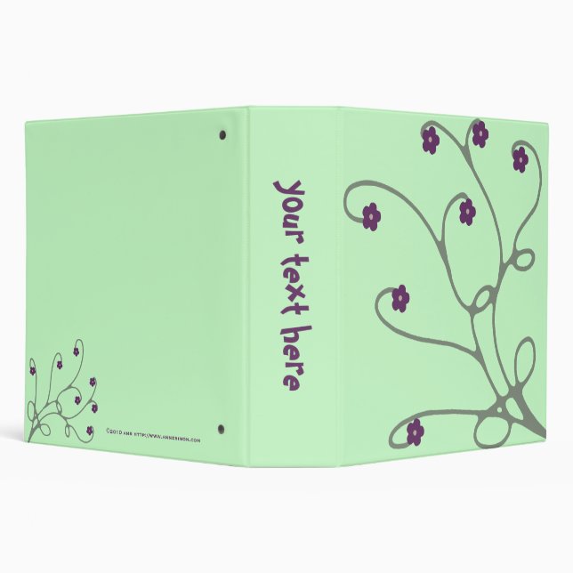 Floral Vine Swirled Binder 2 inch size (Background)