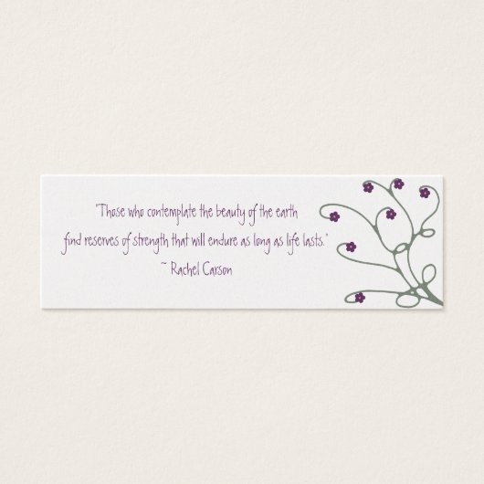 Floral Vine Swirls - Bookmark (Front)