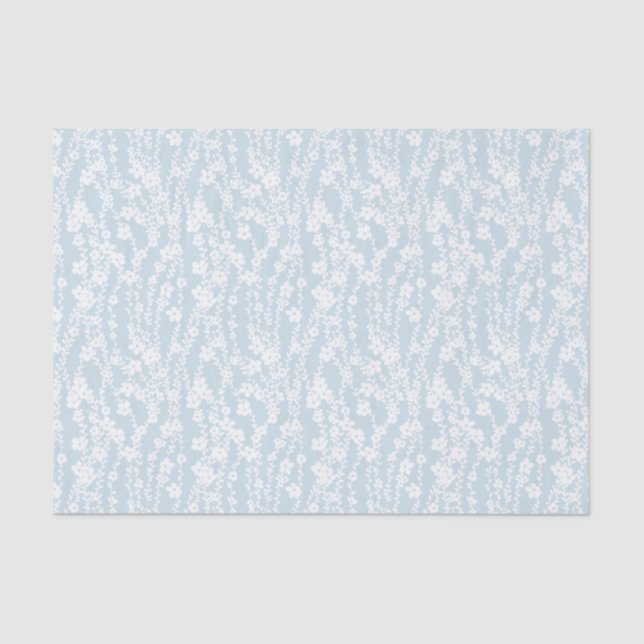 Floral Vines (Blue) Tissue Paper (Front)
